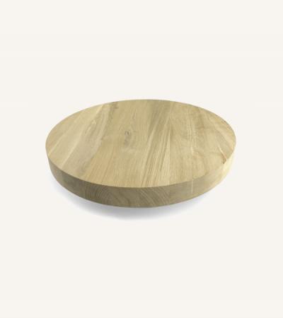 Massief eiken tafelblad rond 50 cm