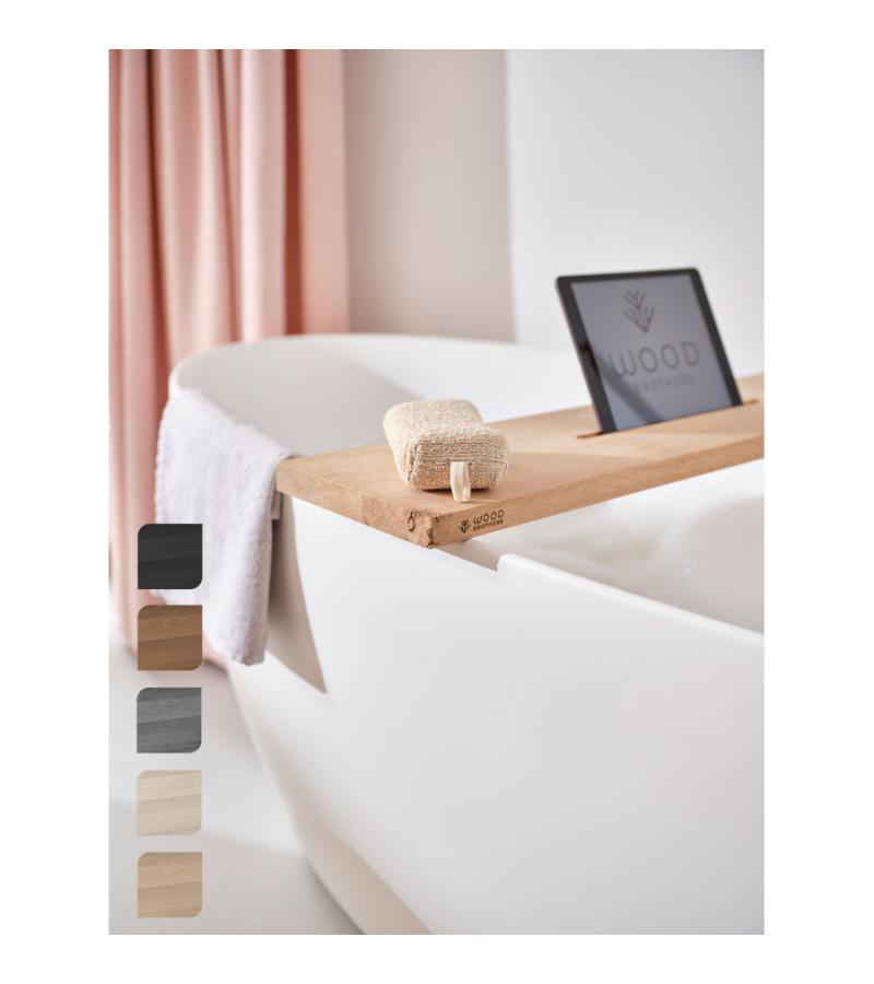 Badplank eiken naturel recht 85 x 20 cm - 25 mm