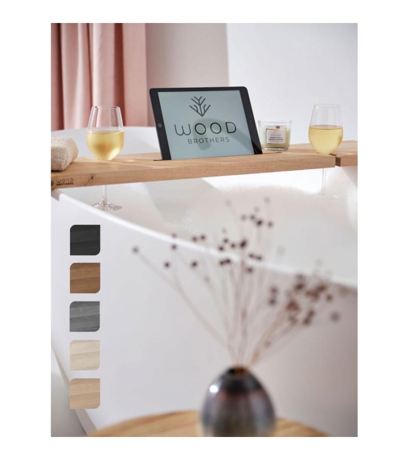 Badplank eiken klei recht luxe 85 x 20 cm - 25 mm