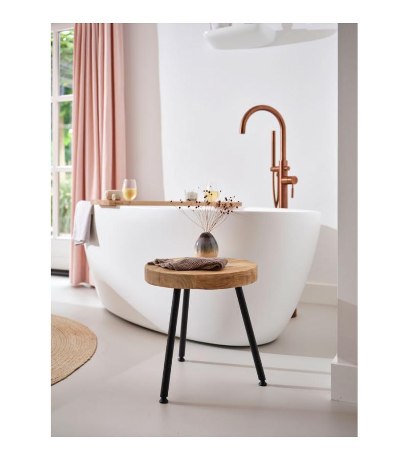 Badplank eiken klei recht luxe 90 x 20 cm - 25 mm