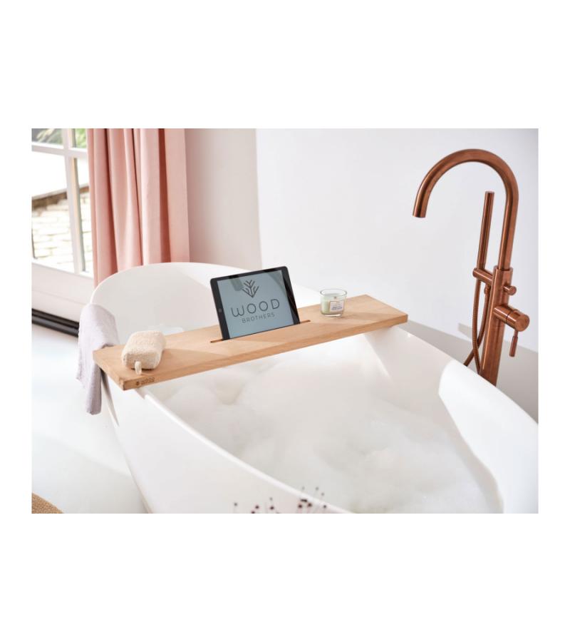 Badplank eiken grijs recht 85 x 20 cm - 25 mm