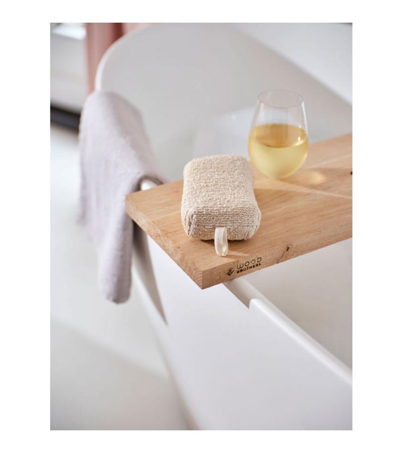 Badplank eiken wit recht luxe 75 x 20 cm - 25 mm